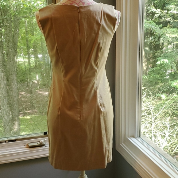 Maggie London embellished tan brown dress size 4 - Picture 3 of 9